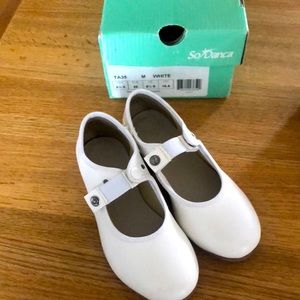Girls white tap shoes